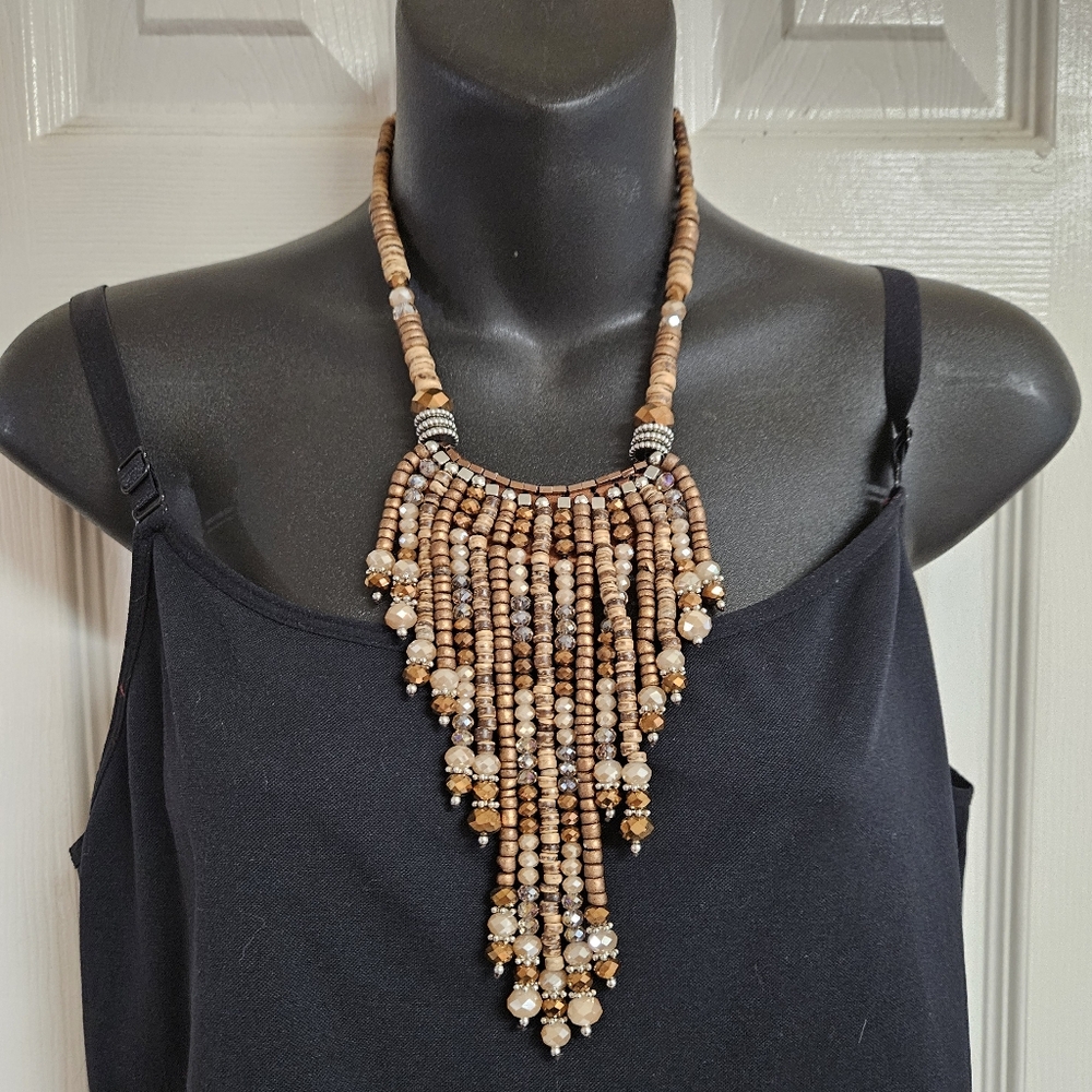Jules B Statement Brown Tones Crystal Beads Absolutely Beautiful!